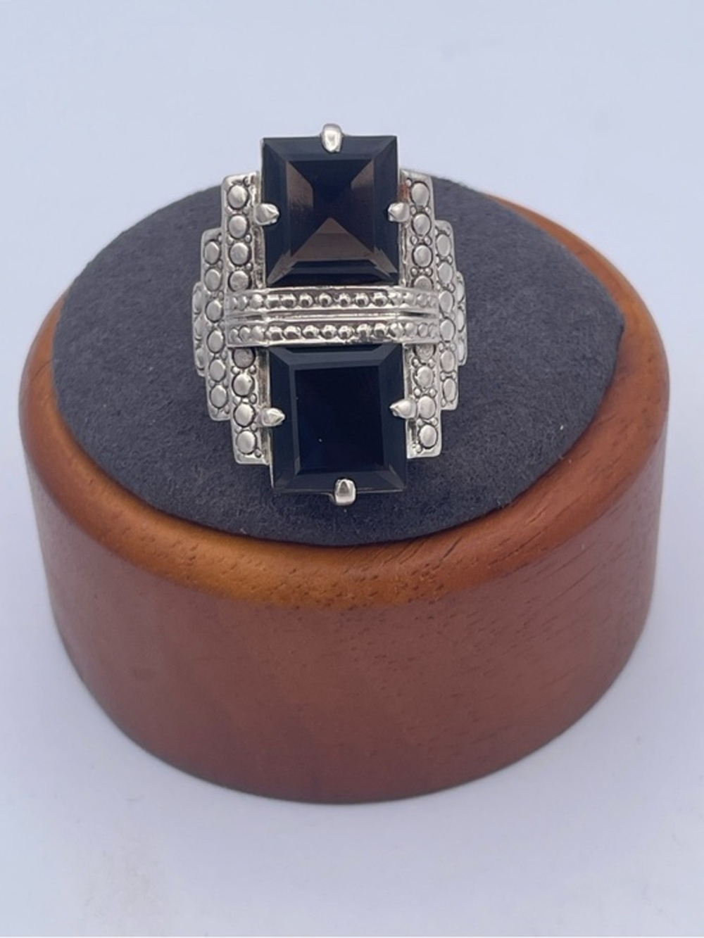 Nicky Butler 925 Sterling Silver Smoky Quartz Statement Ring India Size 7